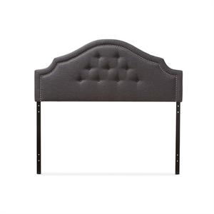 Cora Upholstered King Headboard in Dark Gray