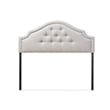 Cora Upholstered King Headboard in Grayish Beige