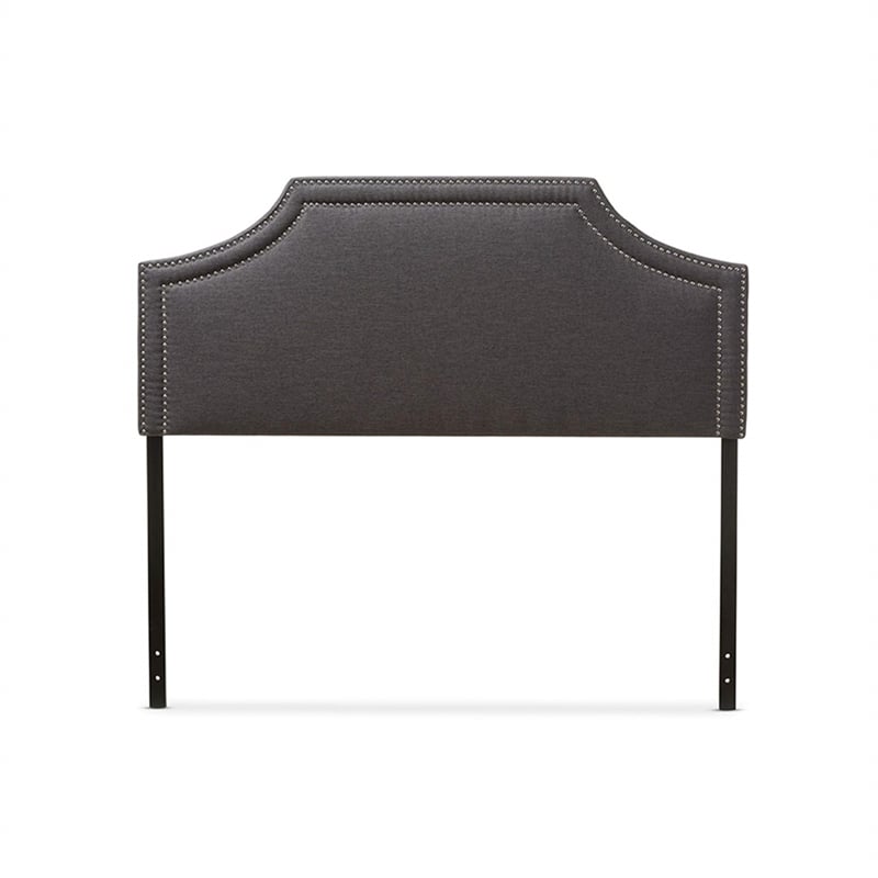 Avignon Upholstered King Headboard in Dark Gray