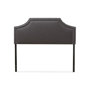 Avignon Upholstered King Headboard in Dark Gray
