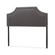 Avignon Upholstered Queen Headboard in Dark Gray