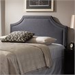 Avignon Upholstered Queen Headboard in Dark Gray