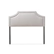 Avignon Upholstered King Headboard in Grayish Beige