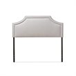 Avignon Upholstered Queen Headboard in Grayish Beige