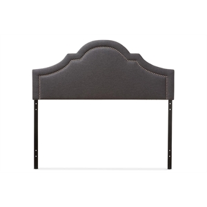 Rita Upholstered Full Headboard in Dark Gray Fabric
