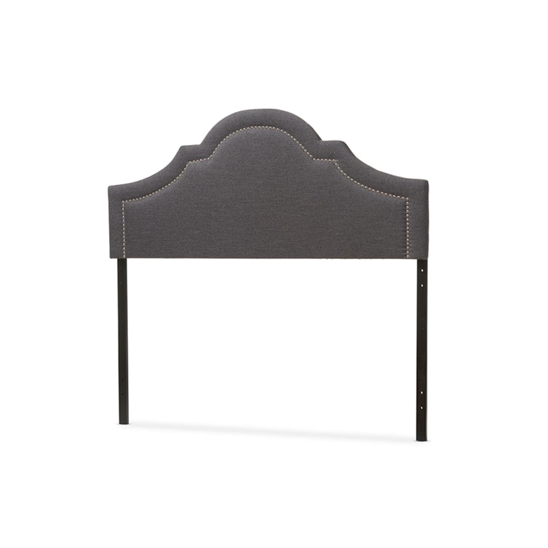 Rita Upholstered Full Headboard in Dark Gray Fabric