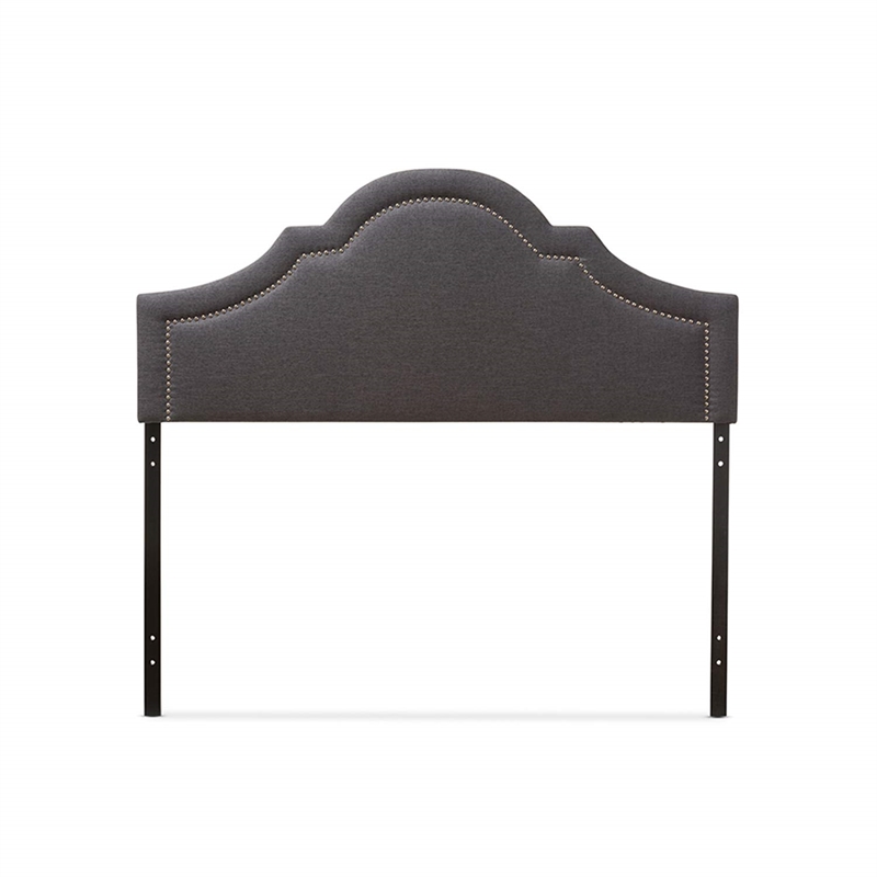 Rita Upholstered King Headboard in Dark Gray