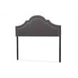 Rita Upholstered Queen Headboard in Dark Gray