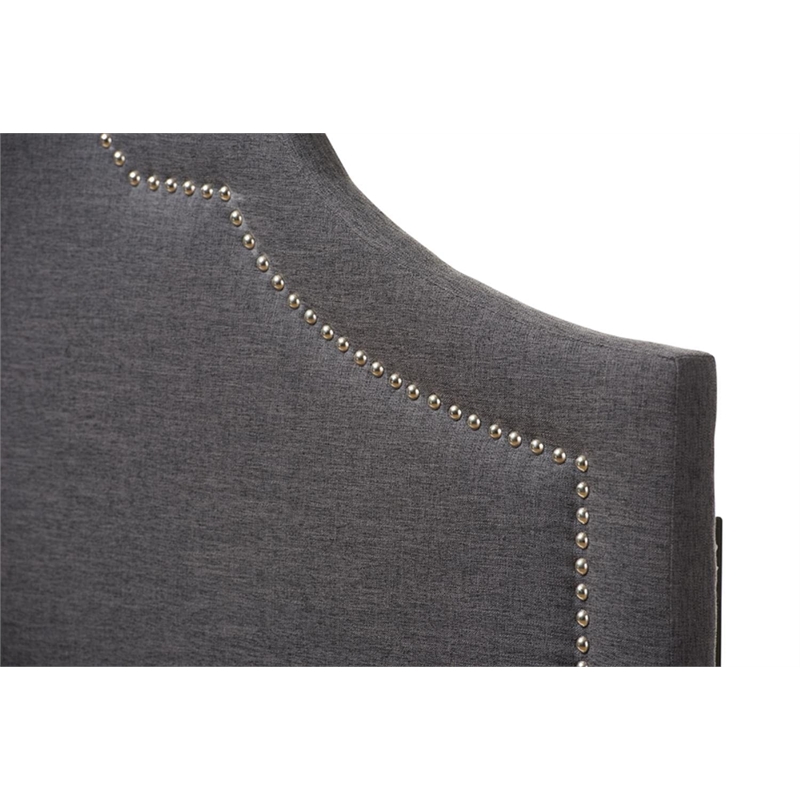 Rita Upholstered Queen Headboard in Dark Gray