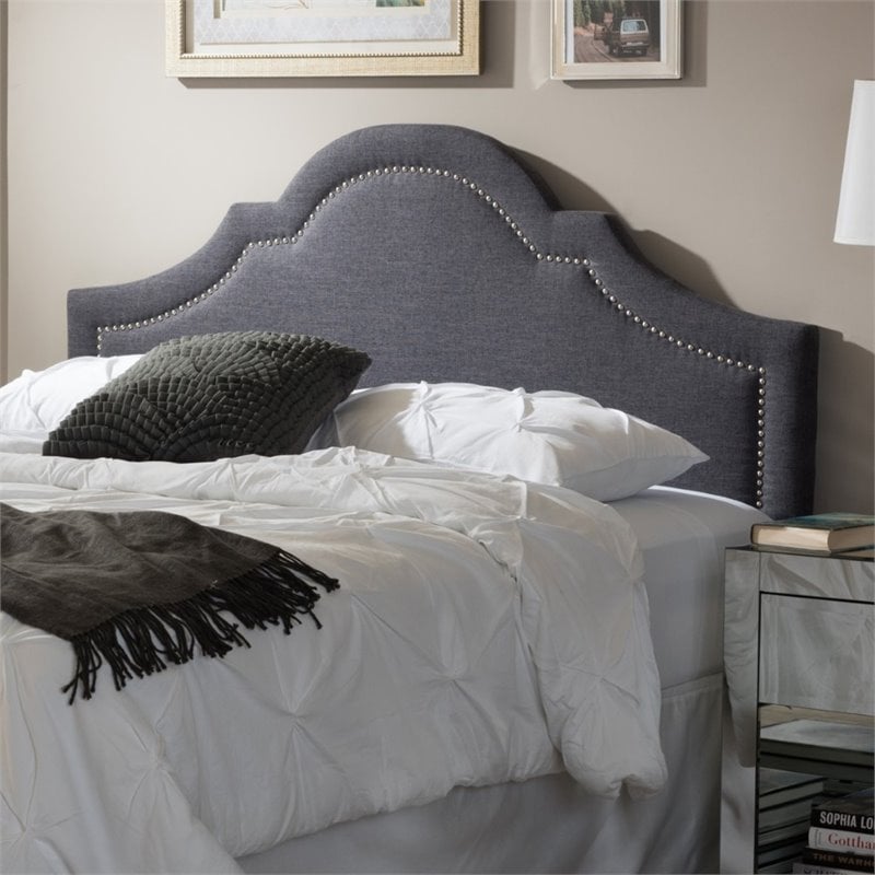 Rita Upholstered Queen Headboard in Dark Gray | Cymax Business