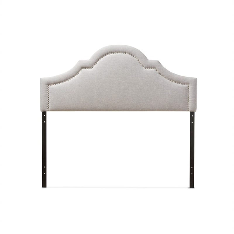 Rita Upholstered King Headboard in Grayish Beige
