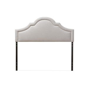 Rita Upholstered King Headboard in Grayish Beige