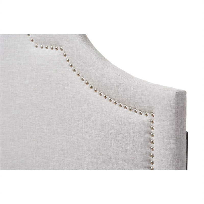 Rita Upholstered King Headboard in Grayish Beige
