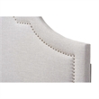 Rita Upholstered King Headboard in Grayish Beige
