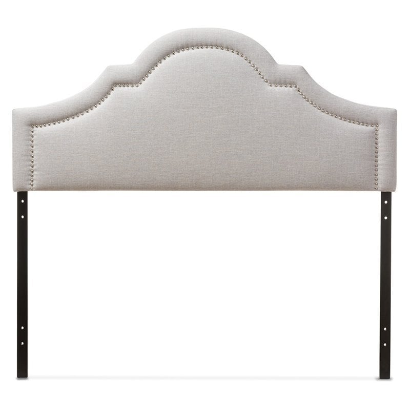 Rita Upholstered Queen Headboard in Grayish Beige
