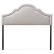 Rita Upholstered Queen Headboard in Grayish Beige