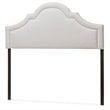 Rita Upholstered Queen Headboard in Grayish Beige