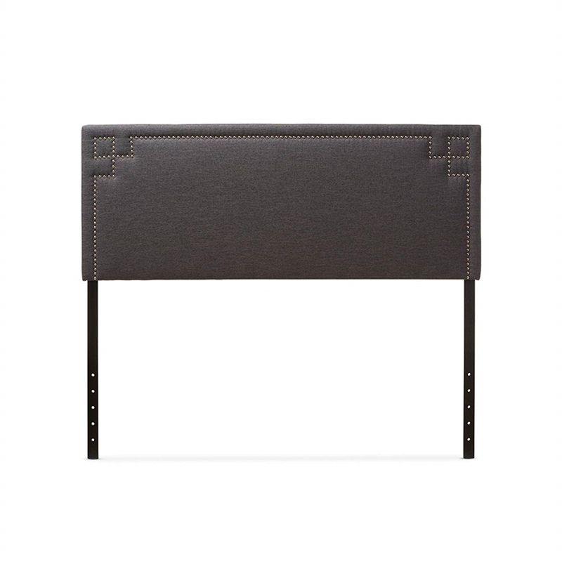 Geneva Upholstered Queen Headboard in Dark Gray