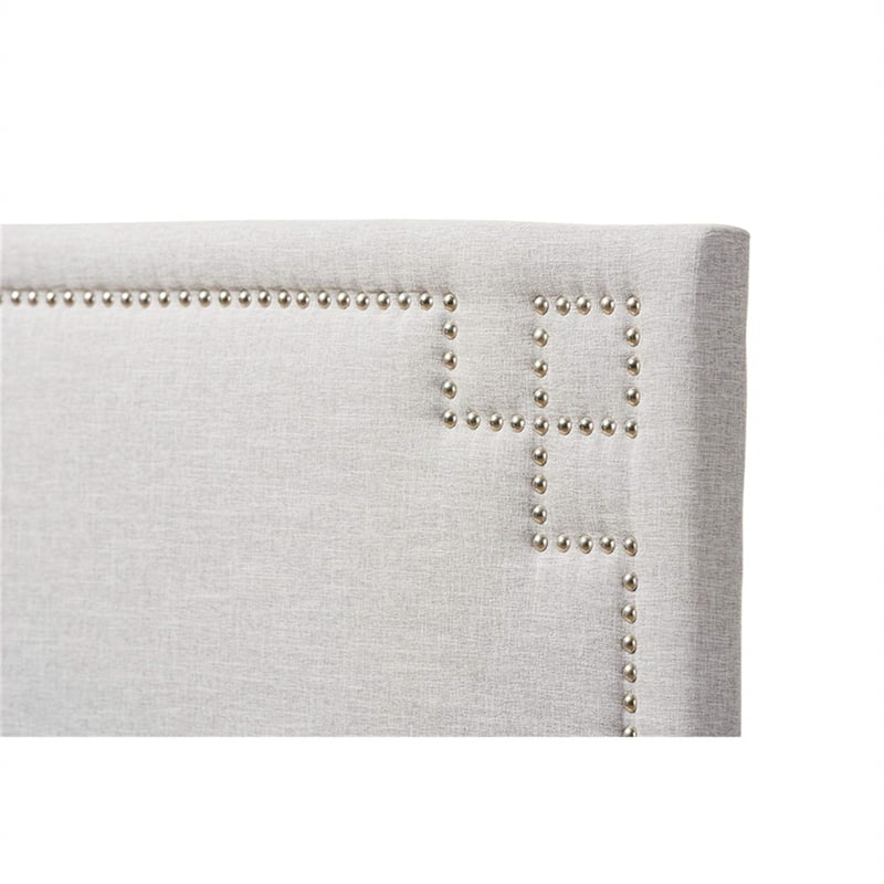 Geneva Upholstered Queen Headboard in Dark Gray