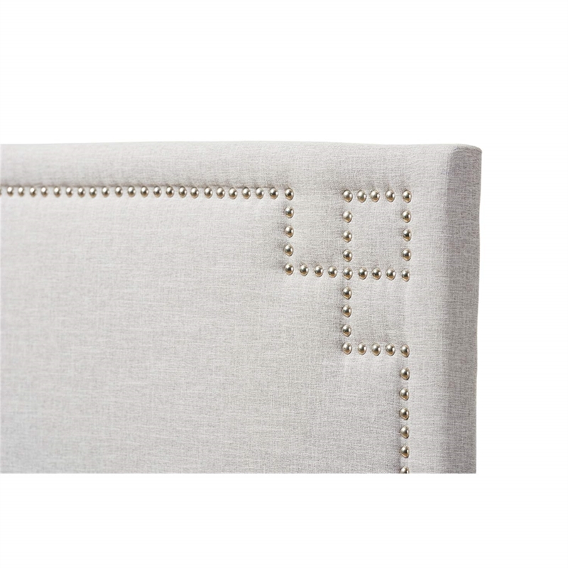 Geneva Upholstered Queen Headboard in Grayish Beige