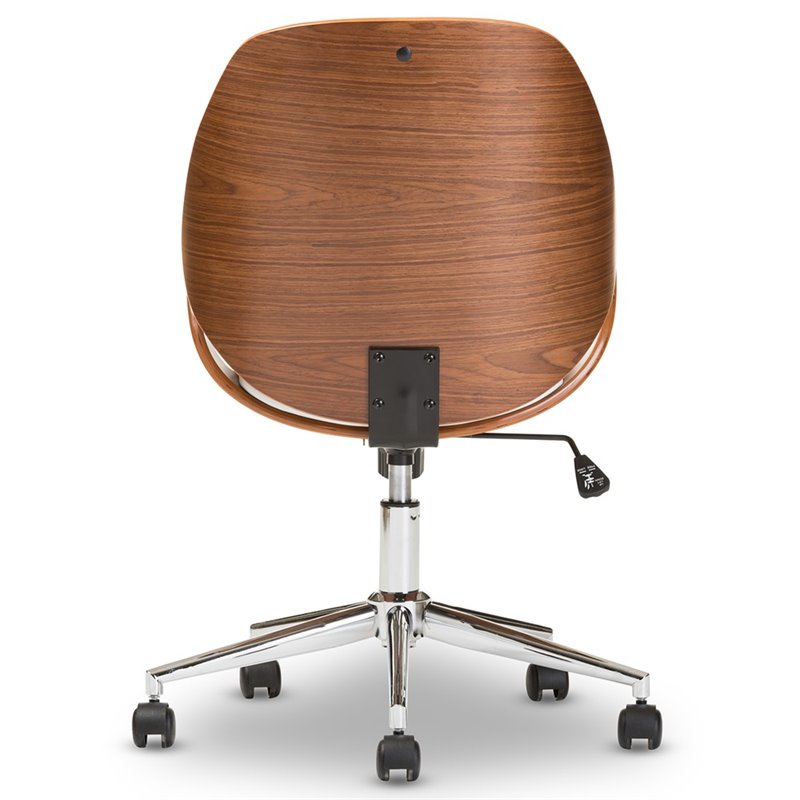 Watson Office Chair in White and Walnut | Cymax Business
