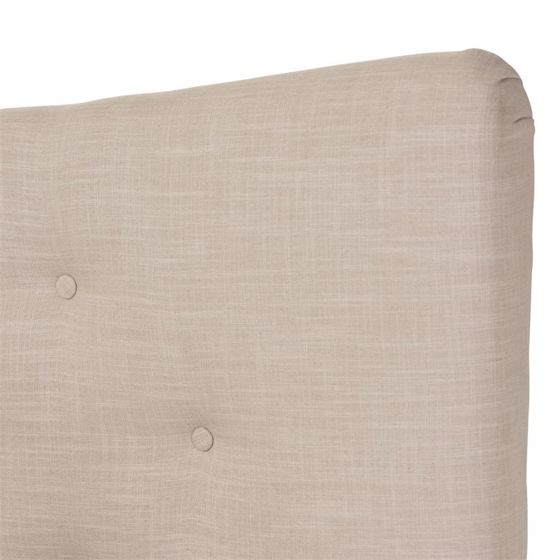 Hannah Queen Platform Bed in Beige