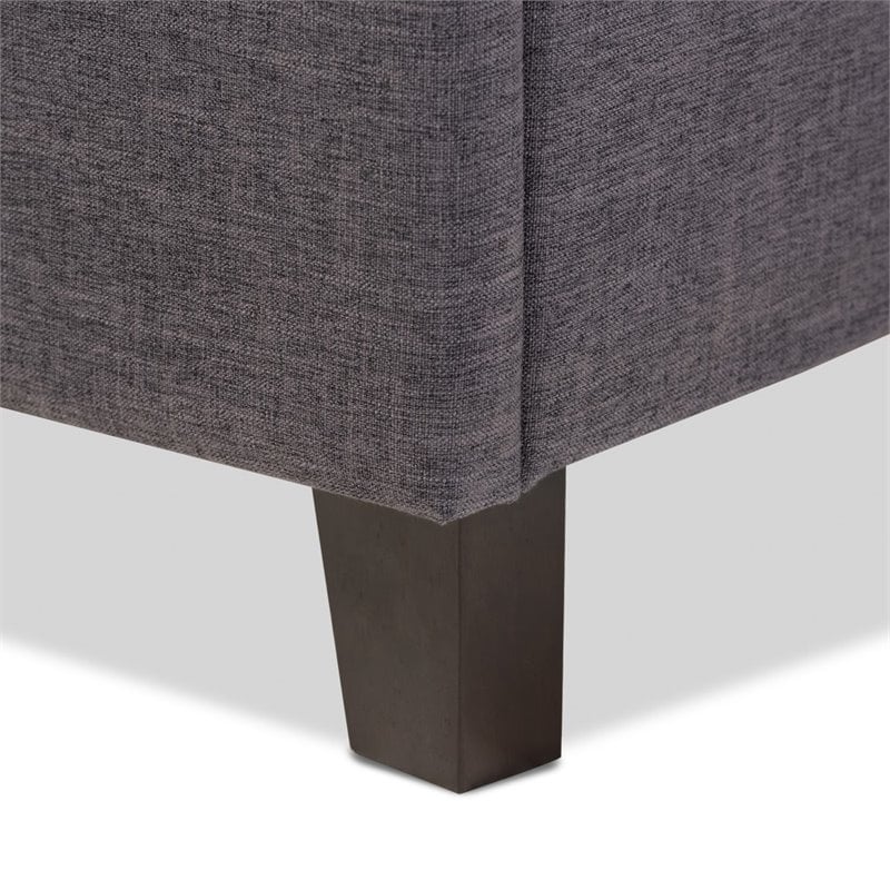 Lea Queen Platform Bed in Dark Gray