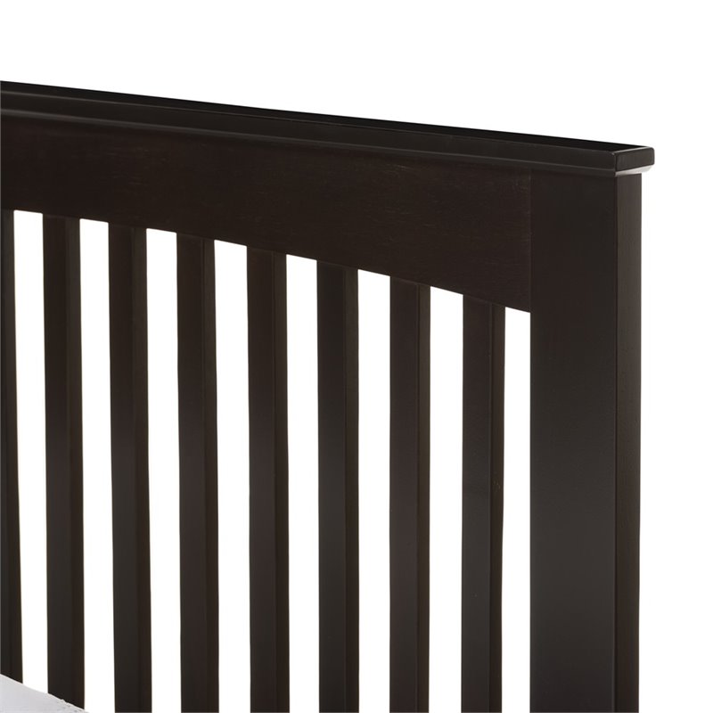 Hevea Twin Platform Bed in Dark Brown