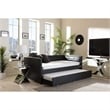 Frank Faux Leather Twin Daybed in Black