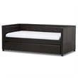 Frank Faux Leather Twin Daybed in Black