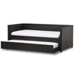 Frank Faux Leather Twin Daybed in Black