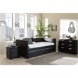 Frank Faux Leather Twin Daybed in Black