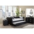 Frank Faux Leather Twin Daybed in Black