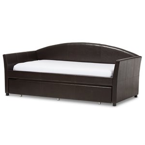 london faux leather twin daybed