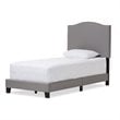 Benjamin Linen Twin Bed in Gray