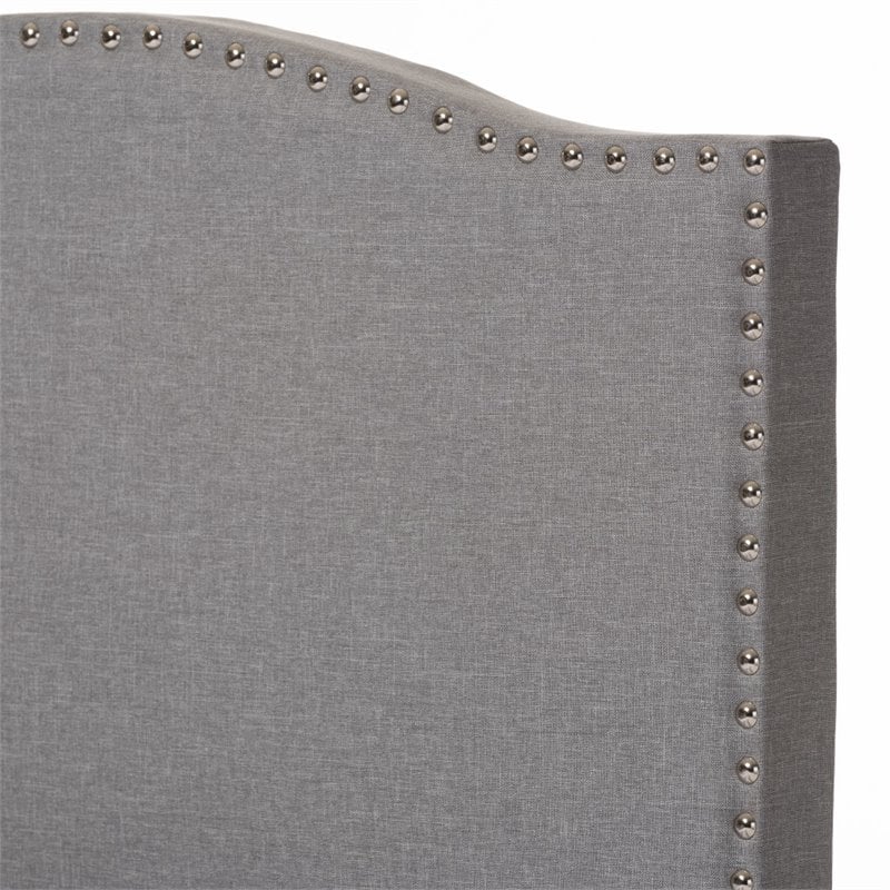 Benjamin Linen Twin Bed in Gray