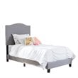 Benjamin Linen Twin Bed in Gray