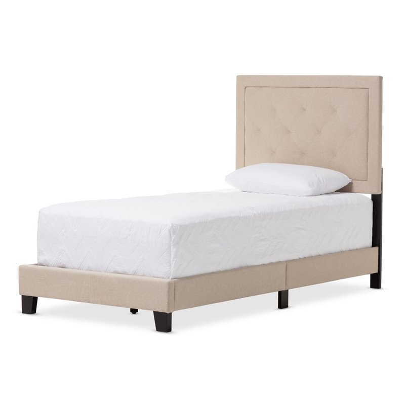 Paris Linen Twin Bed in Beige