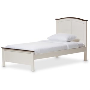 Harry Twin Platform Bed in Butter Milk