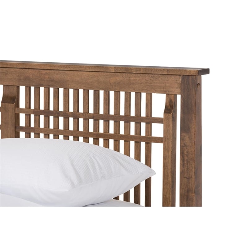 Loafey Full Platform Bed in Walnut