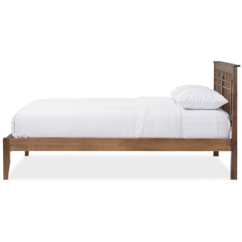 Loafey Queen Platform Bed in Walnut
