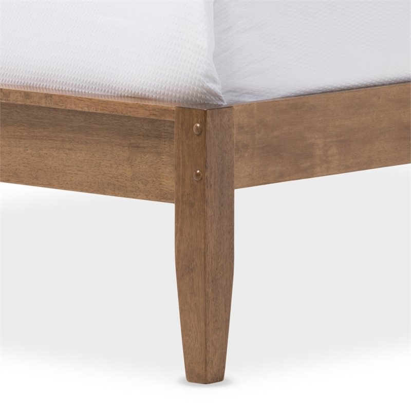Loafey Queen Platform Bed in Walnut