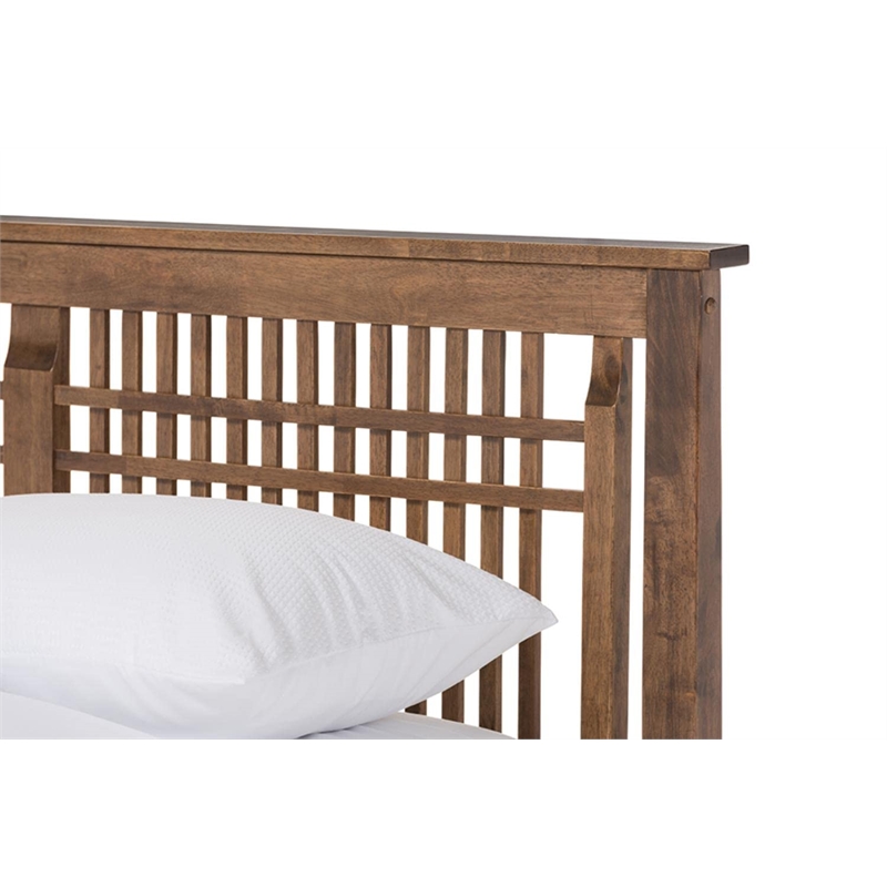 Loafey King Platform Bed in Walnut