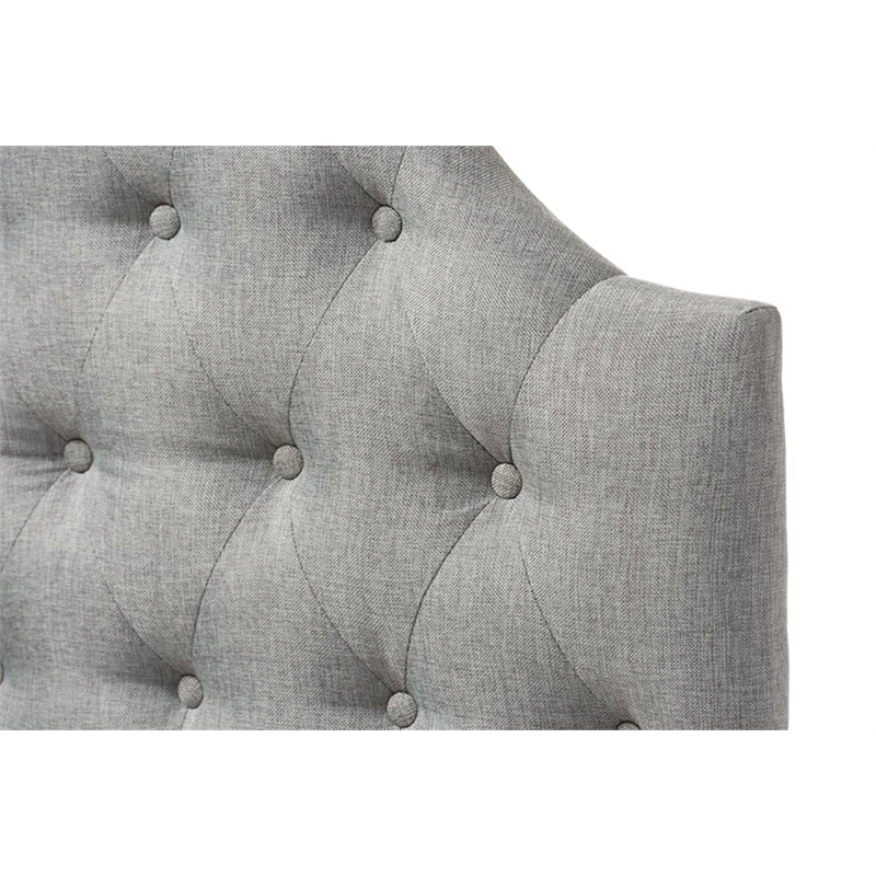 Morris Fabric Upholstered Twin Headboard in Gray