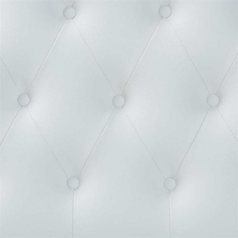 Morris Faux Leather Upholstered Twin Headboard in White