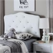 Rita Faux Leather Upholstered Twin Headboard in White