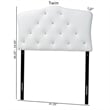 Rita Faux Leather Upholstered Twin Headboard in White