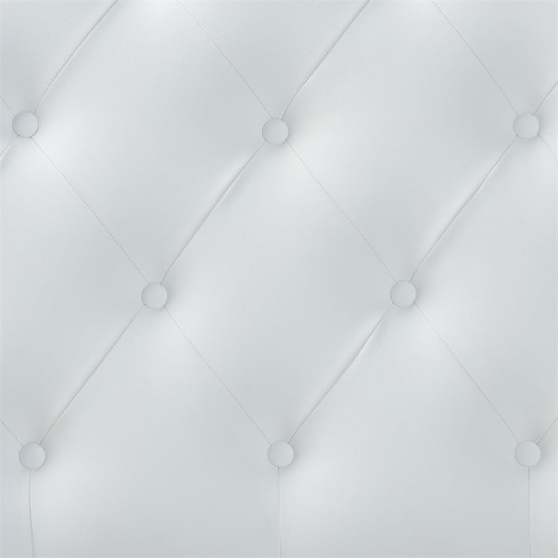 Myra Faux Leather Upholstered Twin Headboard in White