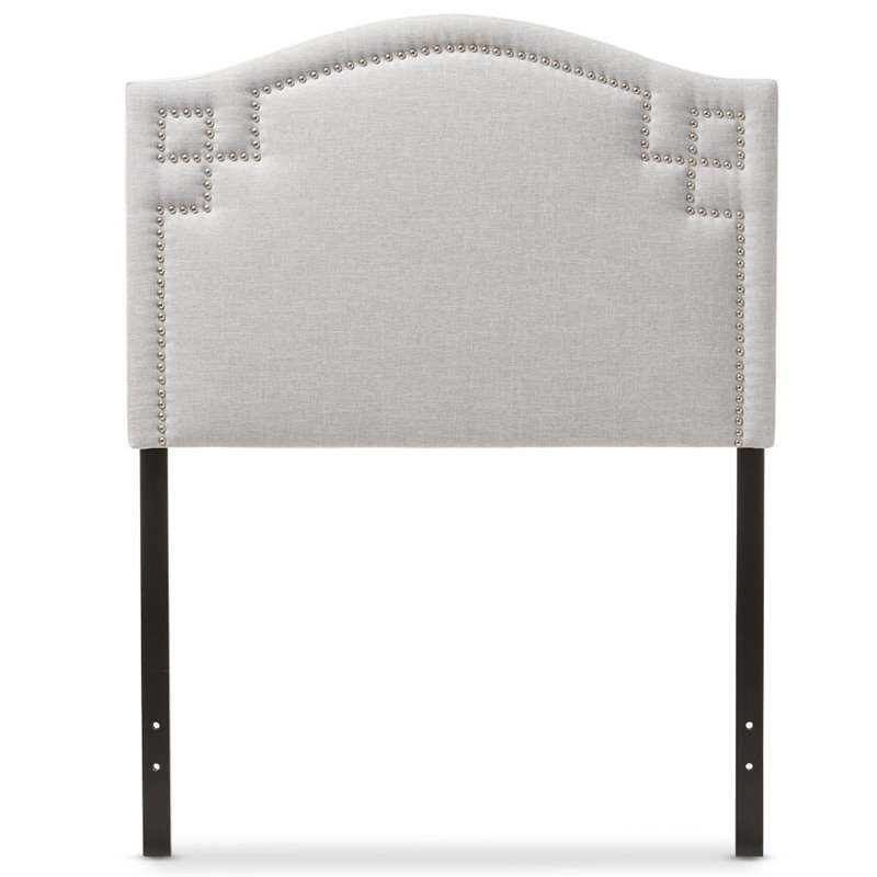 Aubrey Upholstered Twin Headboard in Grayish Beige
