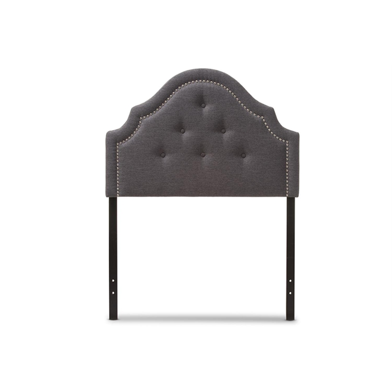 Cora Upholstered Twin Headboard in Dark Gray